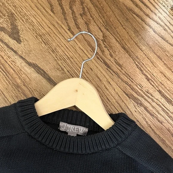 J. Crew Relaxed Pullover Crewneck Sweater black size M women’s - Picture 6 of 9